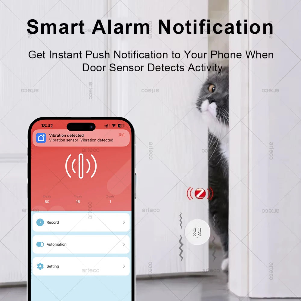 Tuya Zigbee Smart Vibration Tilt Sensor - SyncYourHome