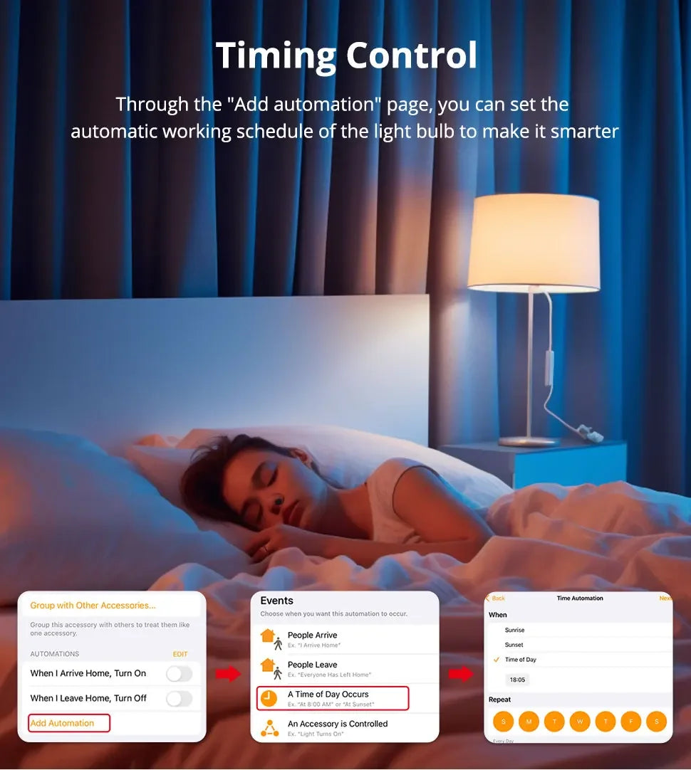 Zemismart Matter WiFi 9W LED Light Bulb E27 RGBCW - SyncYourHome
