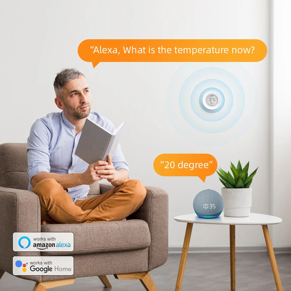 AVATTO Tuya ZigBee Smart Temperature And Humidity Sensor With E-ink Screen (ZWHS16) - SyncYourHome