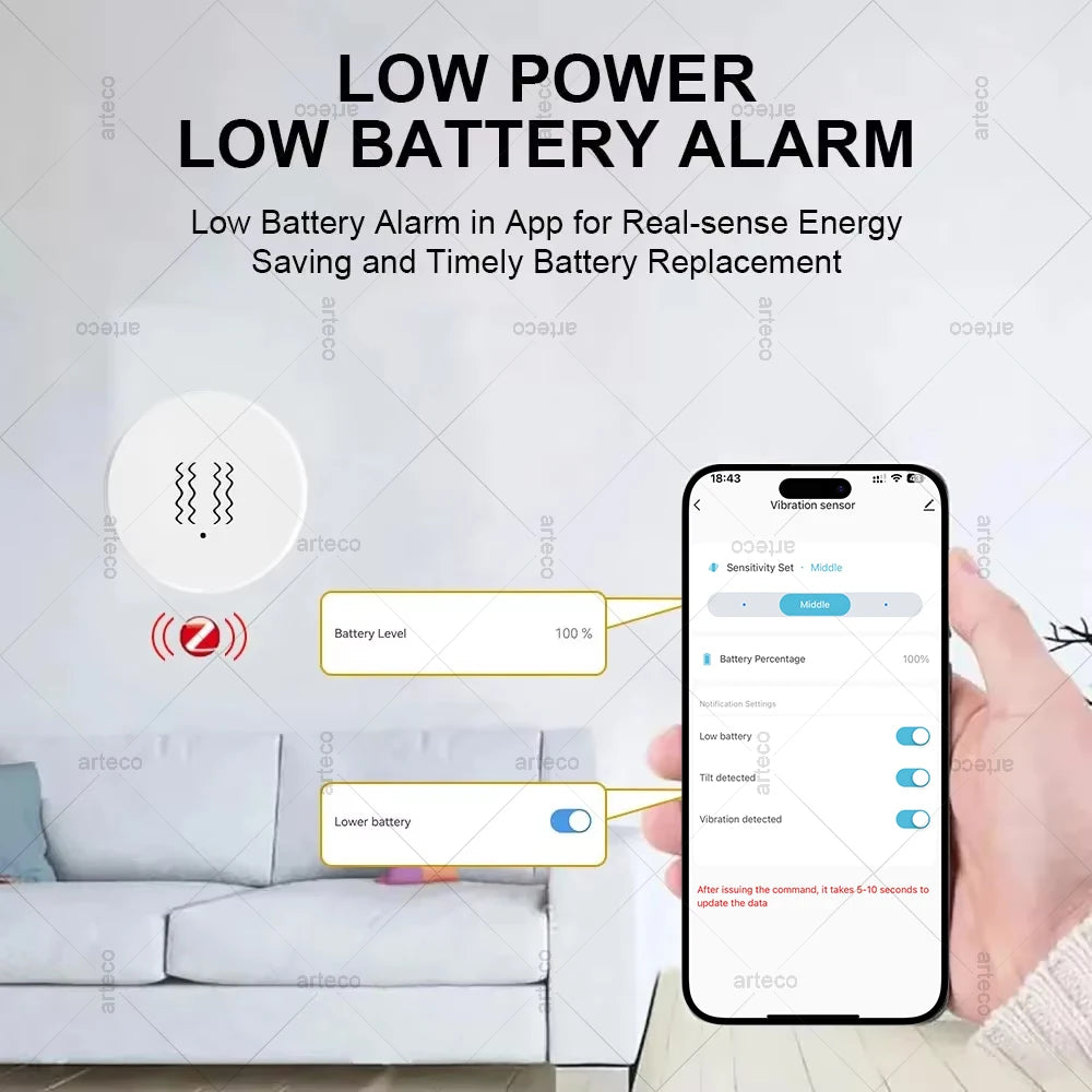 Tuya Zigbee Smart Vibration Tilt Sensor - SyncYourHome