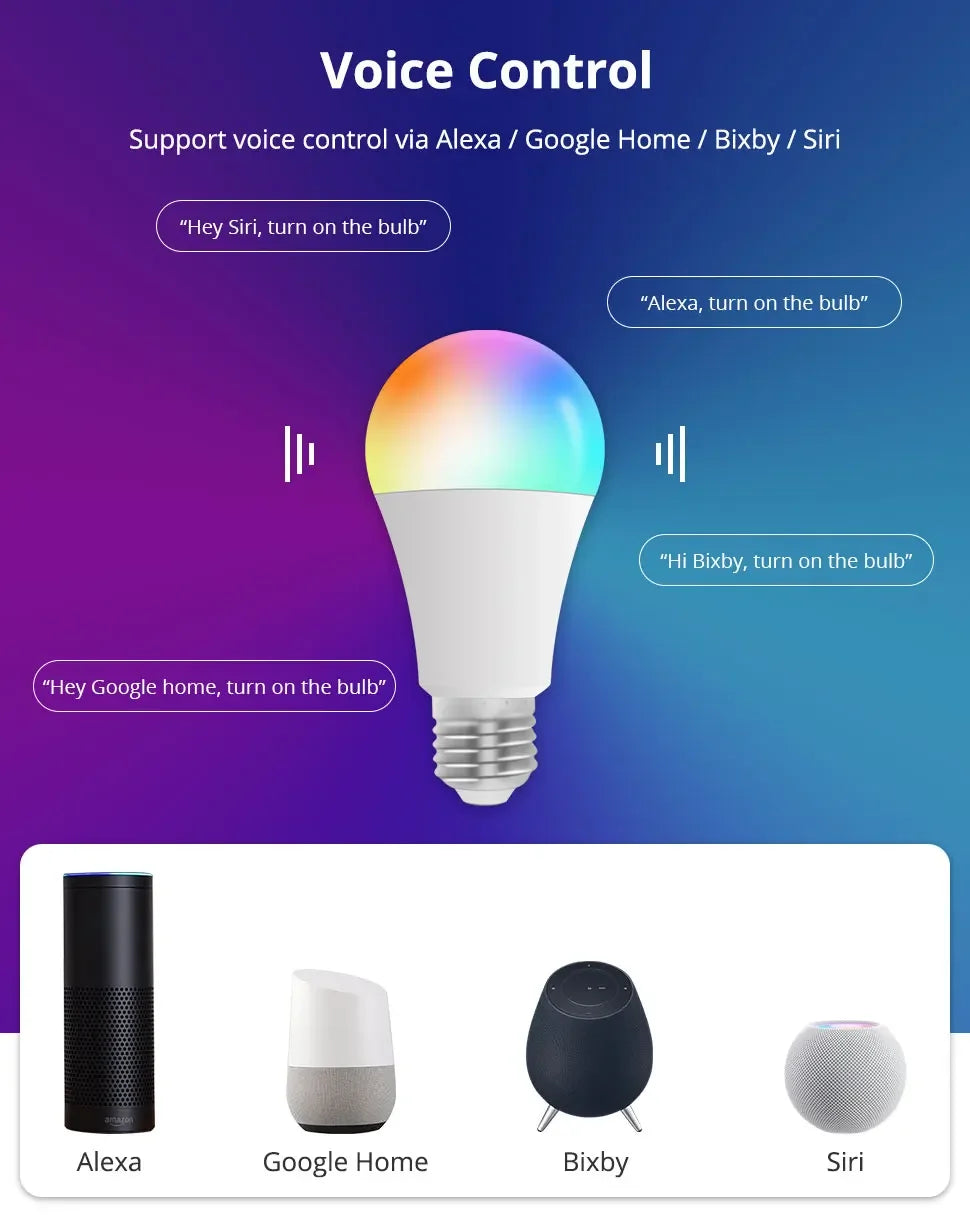 Zemismart Matter WiFi 9W LED Light Bulb E27 RGBCW - SyncYourHome