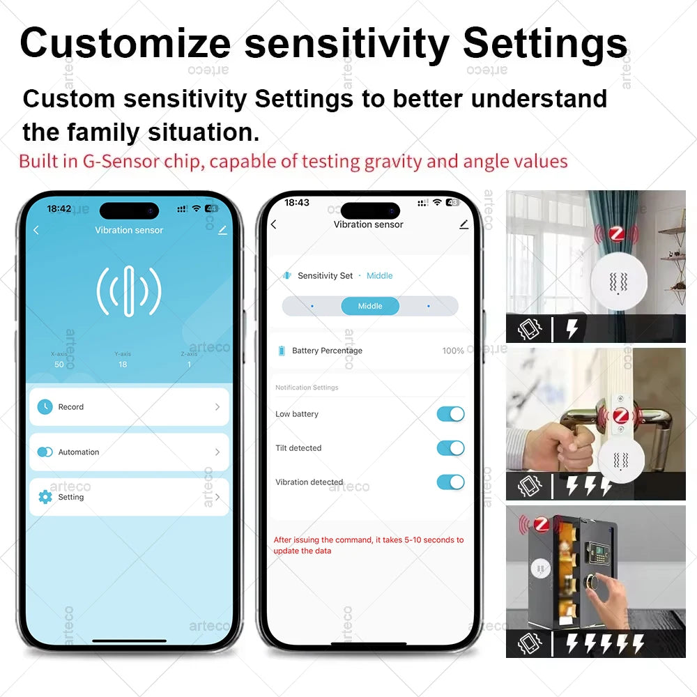 Tuya Zigbee Smart Vibration Tilt Sensor - SyncYourHome