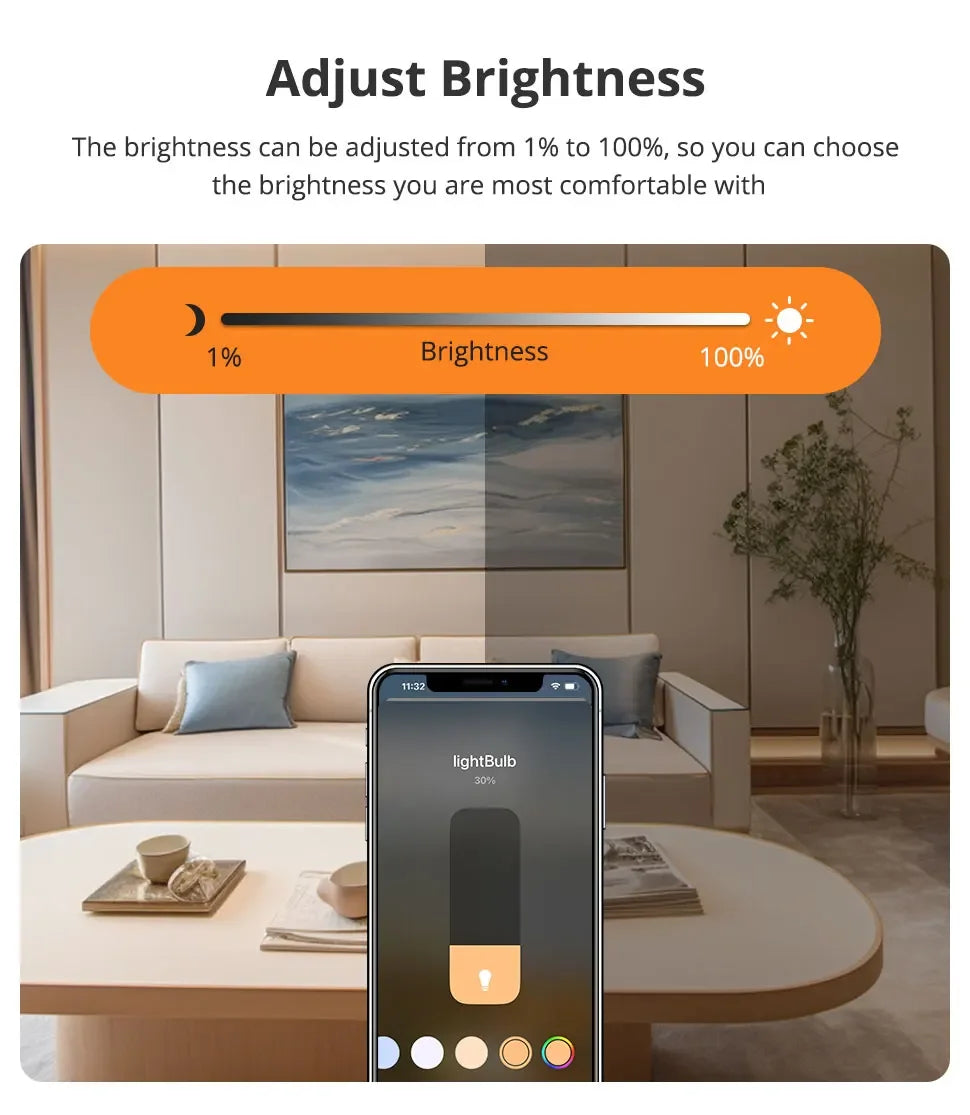 Zemismart Matter WiFi 9W LED Light Bulb E27 RGBCW - SyncYourHome