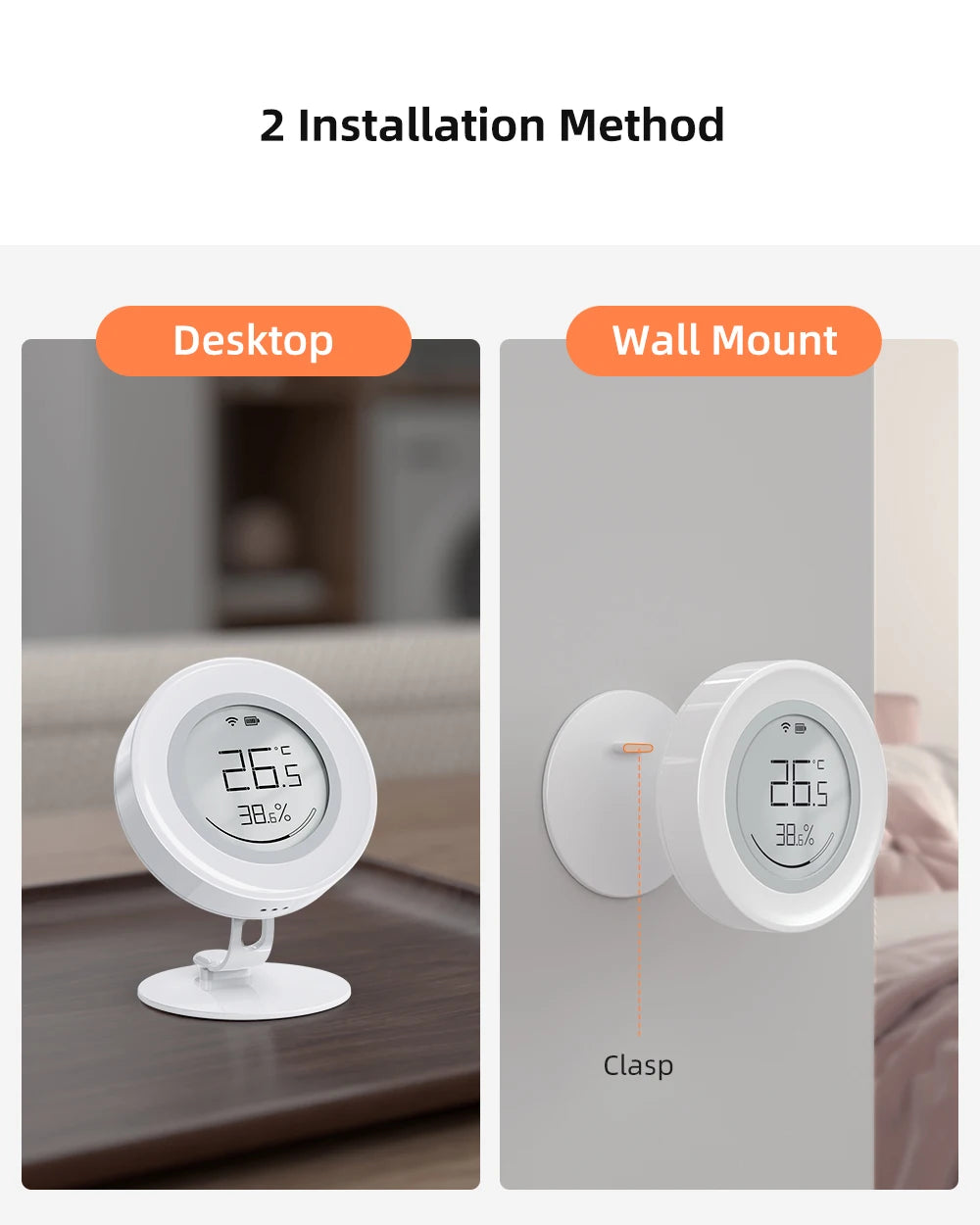 AVATTO Tuya ZigBee Smart Temperature And Humidity Sensor With E-ink Screen (ZWHS16) - SyncYourHome