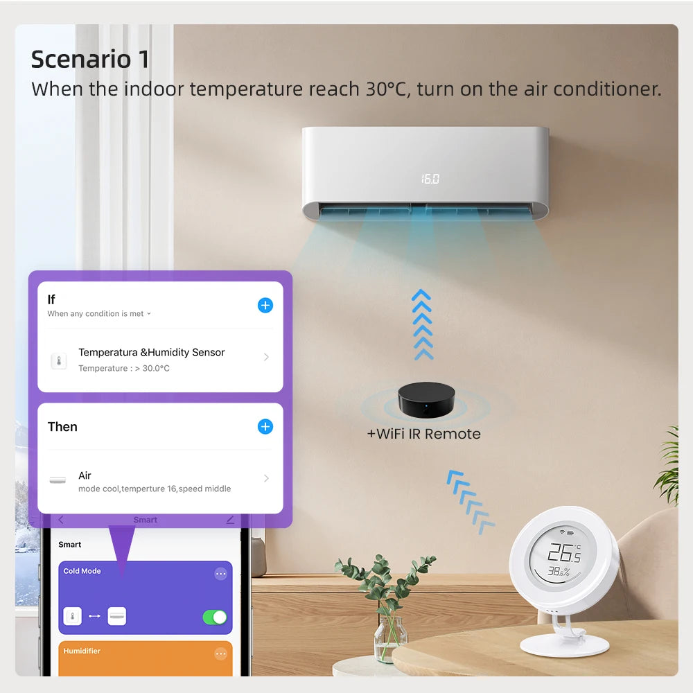 AVATTO Tuya ZigBee Smart Temperature And Humidity Sensor With E-ink Screen (ZWHS16) - SyncYourHome