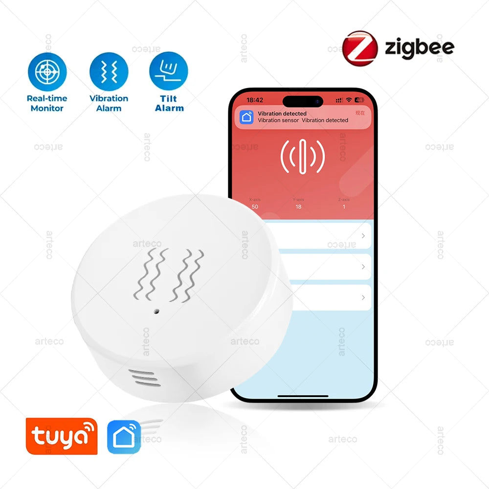 Tuya Zigbee Smart Vibration Tilt Sensor - SyncYourHome