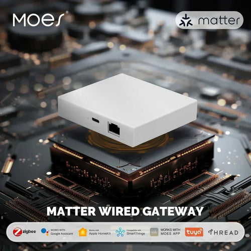 Moes Tuya Zigbee Mater Thread Gateway | Works with Google Home, Amazon Alexa, Apple Home, Home Assistant, Smart Things, Hubitat, Homey |