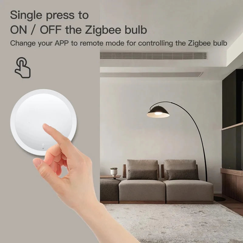 Tuya Zigbee Scene Switch Dimmer Button Knob Controller | Switch Zigbee Bulbs on/off | Works with Tuya Smart Life, Home Assistant, Hubitat, Smart Things | SyncYourHome