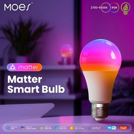 MOES Tuya Matter over WiFi Smart Bulb E27