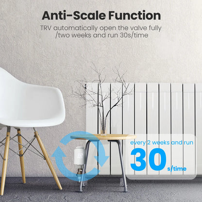 AVATTO Tuya ZigBee 3.0 Smart TRV (TRV06), Anti-Scale Function