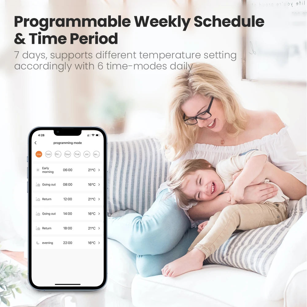 AVATTO Tuya ZigBee 3.0 Smart TRV (TRV06), Programmable Weekly Schedule & Time Period