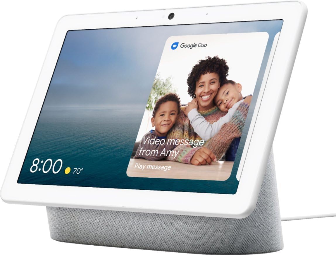 Google Nest Hub Max 10" Smart Display with Google Assistant - Chalk | Another View