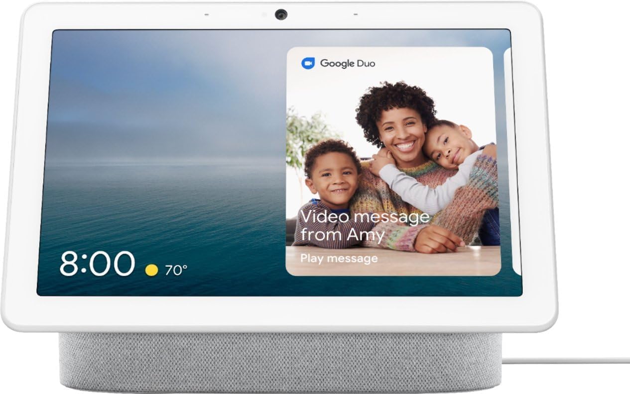Google Nest Hub Max 10" Smart Display with Google Assistant - Chalk | Front View