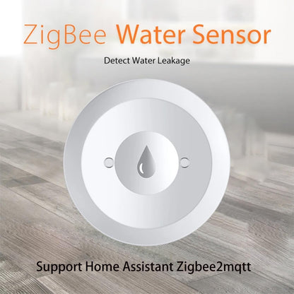 Haozee Water Leak Detector,Zigbee Water Detector Sensor for Home, Water Alarm Battery Operated,Zigbee Hub Required,Support Home Assiatant,Zigbee2MQTT