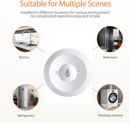 Haozee Water Leak Detector,Zigbee Water Detector Sensor for Home, Water Alarm Battery Operated,Zigbee Hub Required,Support Home Assiatant,Zigbee2MQTT
