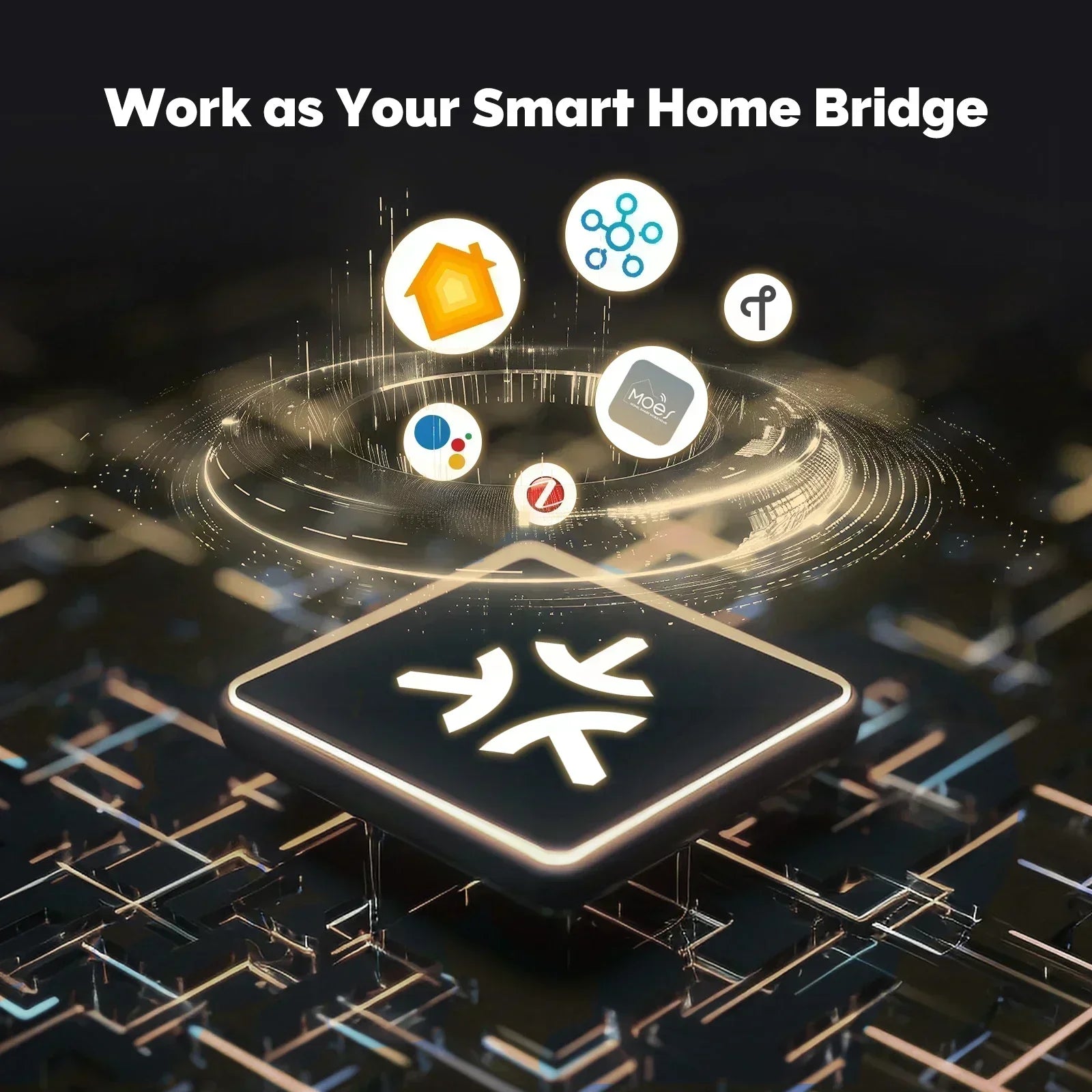 Moes Tuya Zigbee Mater Thread Gateway | Works with Google Home, Amazon Alexa, Apple Home, Home Assistant, Smart Things, Hubitat, Homey |