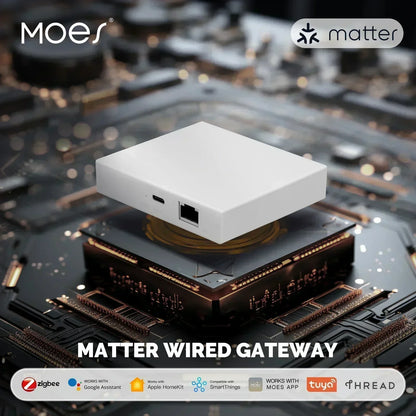 Moes Tuya Zigbee Mater Thread Gateway | Works with Google Home, Amazon Alexa, Apple Home, Home Assistant, Smart Things, Hubitat, Homey |