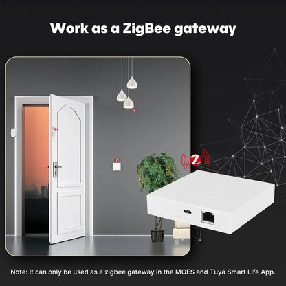 Moes Tuya Zigbee Mater Thread Gateway | Works as a Zigbee Gateway |  Works with Google Home, Amazon Alexa, Apple Home, Home Assistant, Smart Things, Hubitat, Homey |