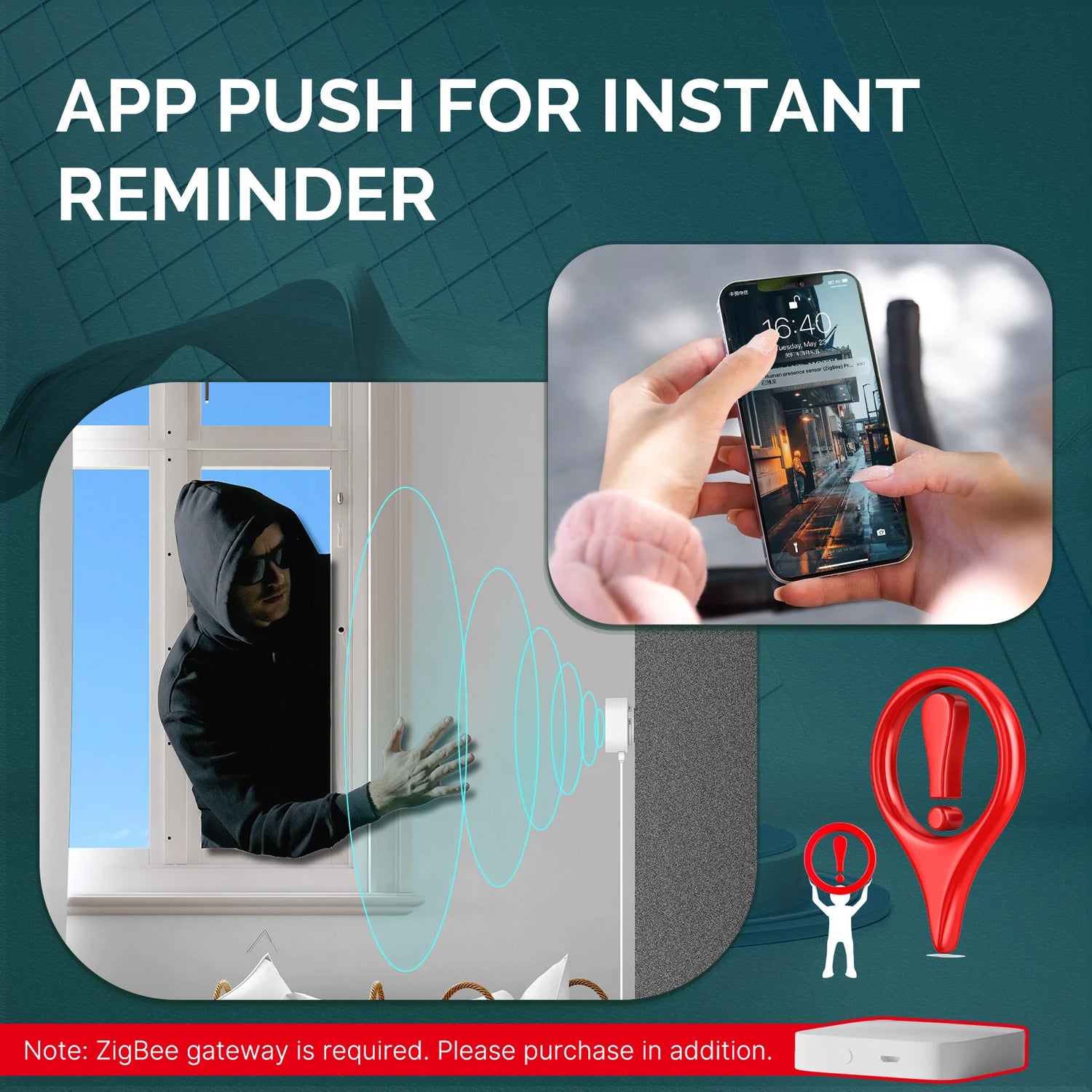 MOES ZigBee Human Presence Sensor Detector (Linptech) - SyncYourHome | App Push for Instant Remider