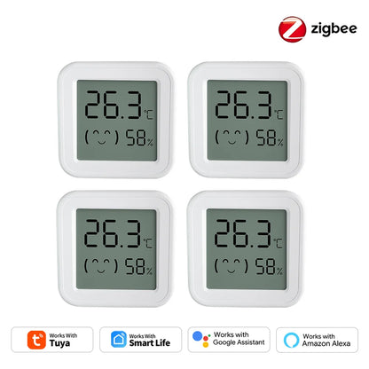 Tuya Smart Zigbee Temperature and Humidity Sensor LCD Display | Works with Tuya Smart Life, Home Assistant, Hubitat, Smart Things
