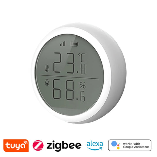 Tuya Smart Zigbee Temperature and Humidity Sensor | Works with Tuya Smart Life, Home Assistant, Hubitat, Smart Things