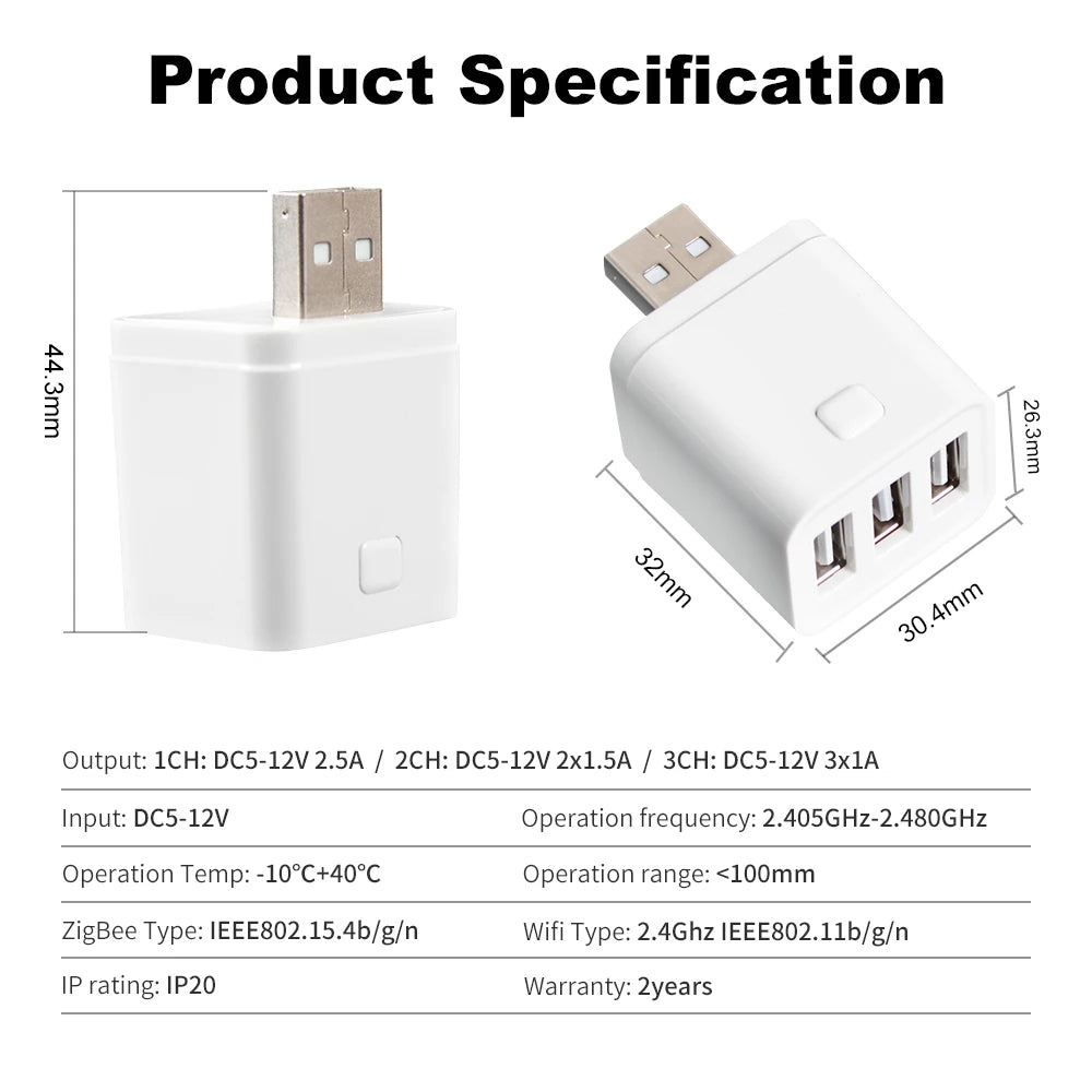 Tuya Zigbee USB Power Adaptor - SyncYourHome