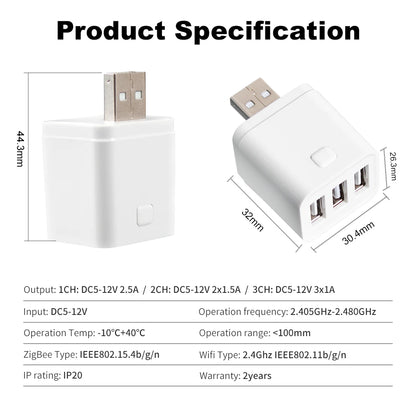 Tuya Zigbee USB Power Adaptor - SyncYourHome