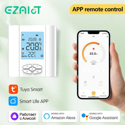 ZigBee Battery-Powered Thermostat - SyncYourHome | App Remote Control